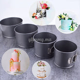 Ens. de 4 Moules à Charnière Rond 12/14/16/18*H 10.5 cm